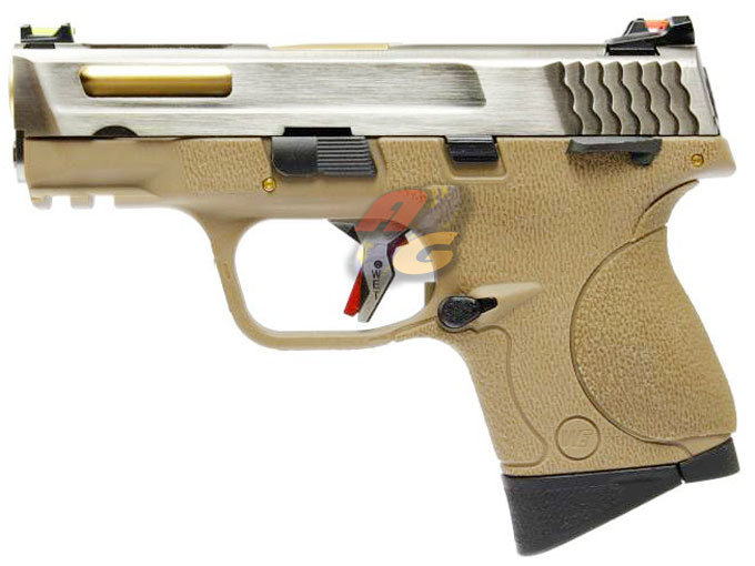 WE Toucan S AUTO T7 B with Hold GBB ( SV Slide, GD Barrel, TAN Frame ) - Click Image to Close