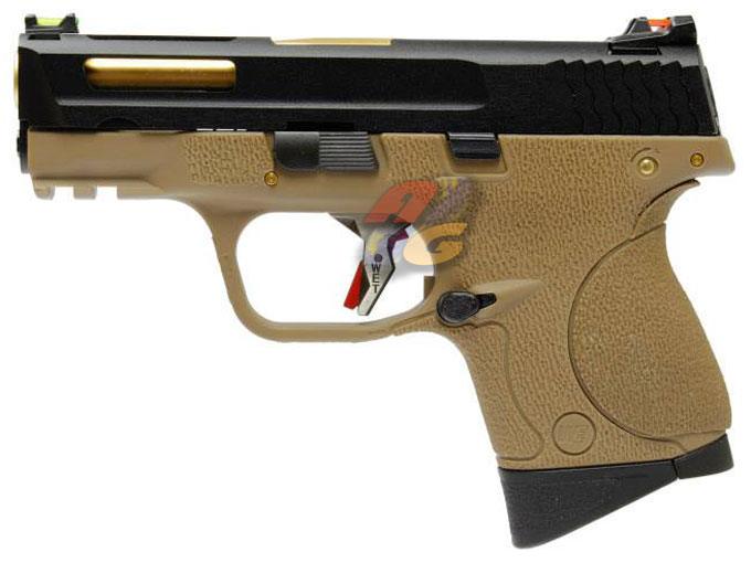 WE Toucan S T3 B with Hold GBB ( BK Slide, GD Barrel, TAN Frame ) - Click Image to Close