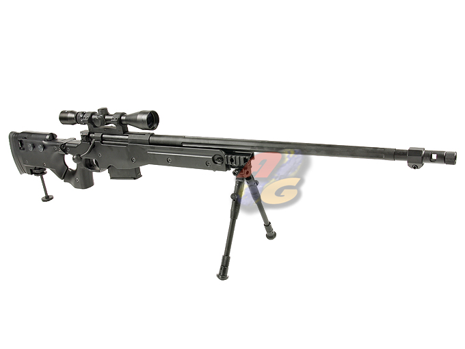 --Out of Stock--Well AW 338 Sniper Rifle With Scope & Bipod - BK - Click Image to Close