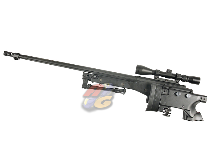 --Out of Stock--Well AW 338 Sniper Rifle With Scope & Bipod - BK - Click Image to Close