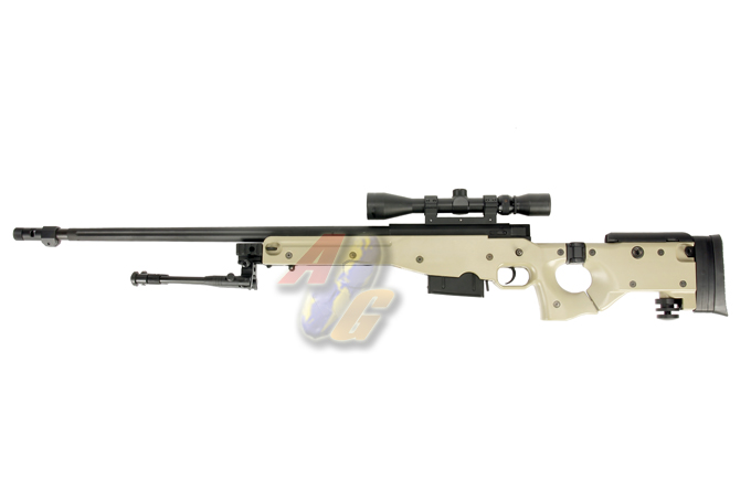 --Out of Stock--Well AW 338 Sniper Rifle With Scope & Bipod ( Sand ) - Click Image to Close