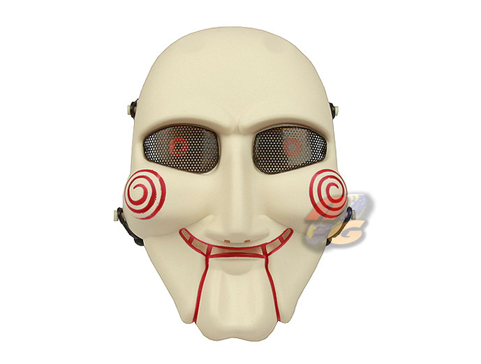 --Out of Stock--Zujizhe SAW Wire Mesh Mask ( White/ Red ) - Click Image to Close