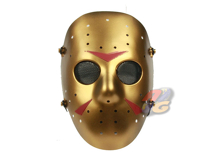 --Out of Stock--Zujizhe ( The Friday 13th ) Jason Wire Mesh Mask ( Gold ) - Click Image to Close