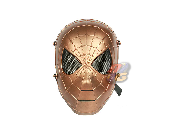 --Out of Stock--Zujizhe Spiderman Wire Mesh Mask ( Copper ) - Click Image to Close