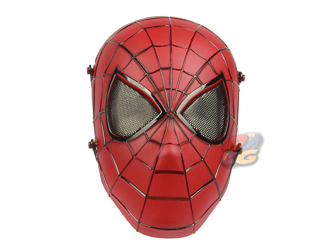 --Out of Stock--Zujizhe Spiderman Wire Mesh Mask ( Red ) - Click Image to Close
