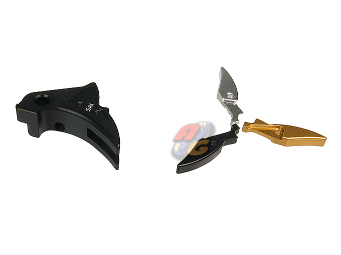 GunsModify Aluminum Adjustable Trigger For Marui G Series ( BK/ Ver.2 ) - Click Image to Close