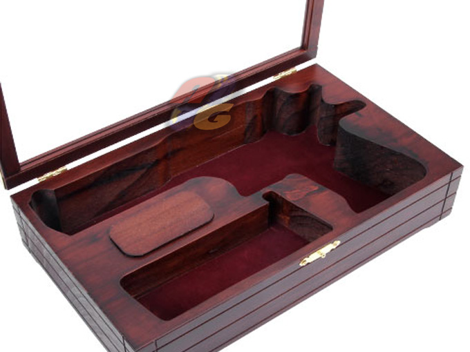 King Arms Magnum Research Wooden Box with Glass Lid - Click Image to Close