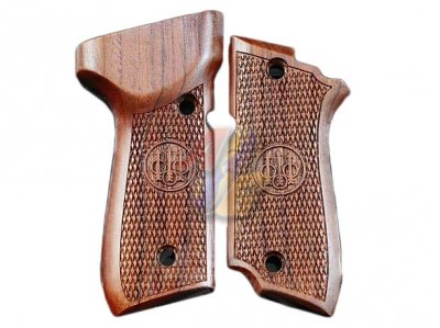 KIMPOI SHOP Hand Carved Type B Wood Grip For KSC M93R Series GBB ( System 7 )