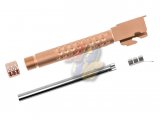 --Out of Stock--PTS ZEV Suppressor Threaded Dimpled Barrel For Tokyo Marui G17 Series GBB ( Bronze )