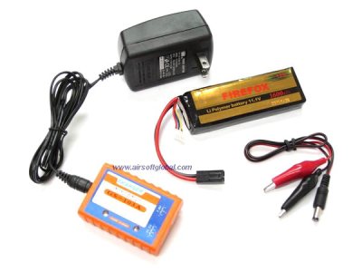 --Out of Stock--Firefox 11.1v 1600mah (12C) Li-Polymer Battery Pack With Charger Set