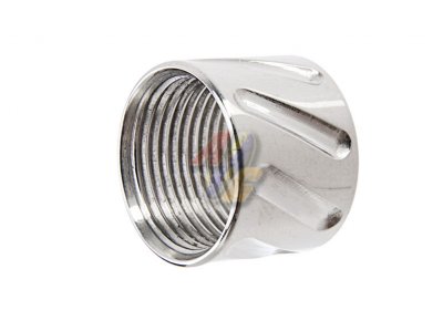 --Out of Stock--Airsoft Surgeon Diagonals Knurled Thread Protector ( 14mm-/ Silver )