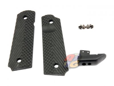 Ready Fighter Operators II Grip With Slex Screws And Mag Base Pad For Marui MEU (BK)
