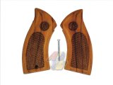 KIMPOI SHOP Carved Wood Grip For WG/ GUN Heaven 731, M36 Co2 Revolver ( Type A )