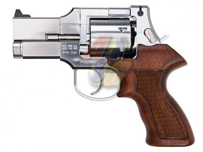 Marushin Mateba 3 inch Gas Revolver ( Silver, Heavy Weight, Wood Grip )