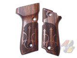 KIMPOI SHOP Hand Carved Type C Wood Grip For KSC M93R Series GBB ( System 7 )
