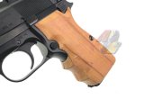 KIMPOI SHOP Carved Wood Grip For WE Hi-Power Browning GBB ( Type B )