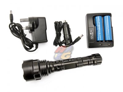 Spider-Fire High Power X550 Flash Light With Rechargable Battery & Charger Full
