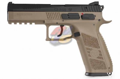 KJ Works CZ P-09 GBB Pistol ( ASG Licensed/ Gas Version ) TAN