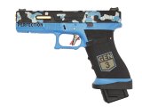 WE G17 Gen5 Secret Ver GBB ( Camo Blue, Metal Slide )