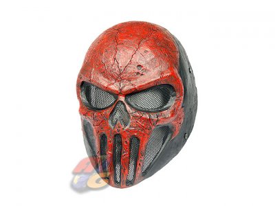 --Out of Stock--V-Tech Wire Mesh Mask (Skull Punisner, Red)