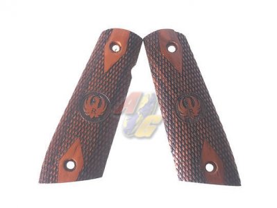 KIMPOI SHOP Ruger Style Wood Grip For AAP-01 GBB with Ruger Style Frame