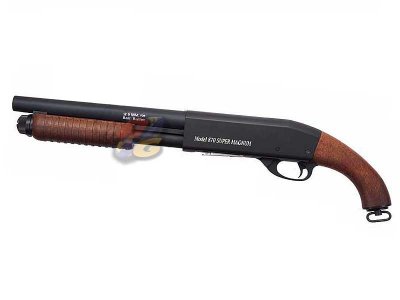 S&T M870 Saw Off Full Metal Spring Shotgun ( Real Wood )