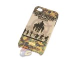DCHK Water Transfer Outer Shell For IPhone 4 With Screen Protection Film (Soldier Brushes)