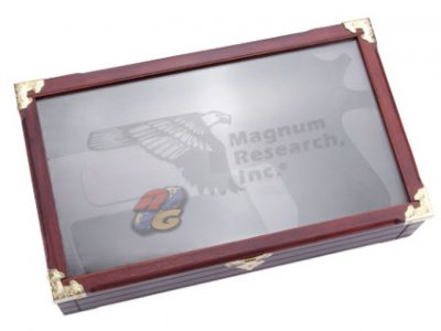 King Arms Magnum Research Wooden Box with Glass Lid