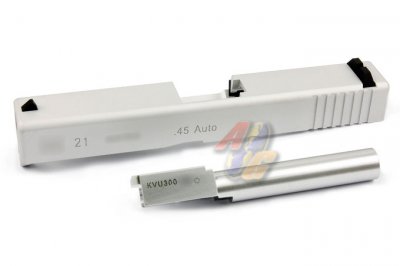 --Out of Stock--Shooters Design Marushin G21 CNC Silver Metal Slide & Outer Barrel Set