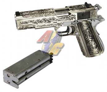 --Out of Stock--WE M1911 Classic Floral Pattern Double Barrel GBB