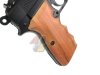 KIMPOI SHOP Carved Wood Grip For WE Hi-Power Browning GBB ( Type B )