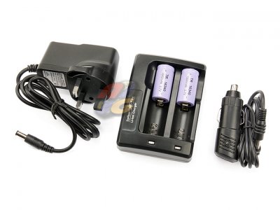 Spider-Fire 3.7v 123A Battery With Charger Set