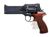 Marushin Mateba 5 inch Gas Revolver ( Matt Black, Heavy Weight, Wood Grip )